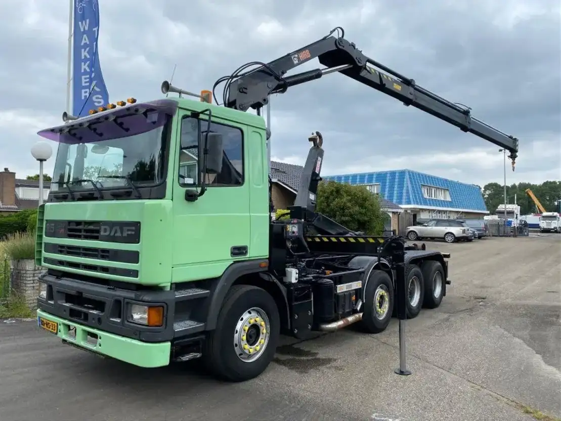 DAF 95 ATi 360 8X2 Steel Spring Hiab 166B-2 Duo