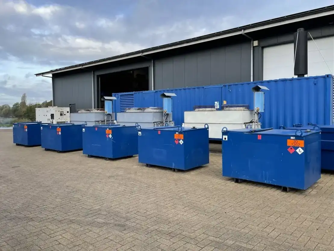 Kiwa IBC 1000 liter dieseltank met keuring