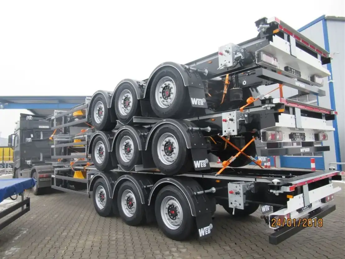 WEBTRAILER 3-assig container chassis. diverse opties en specificaties mogelijk.